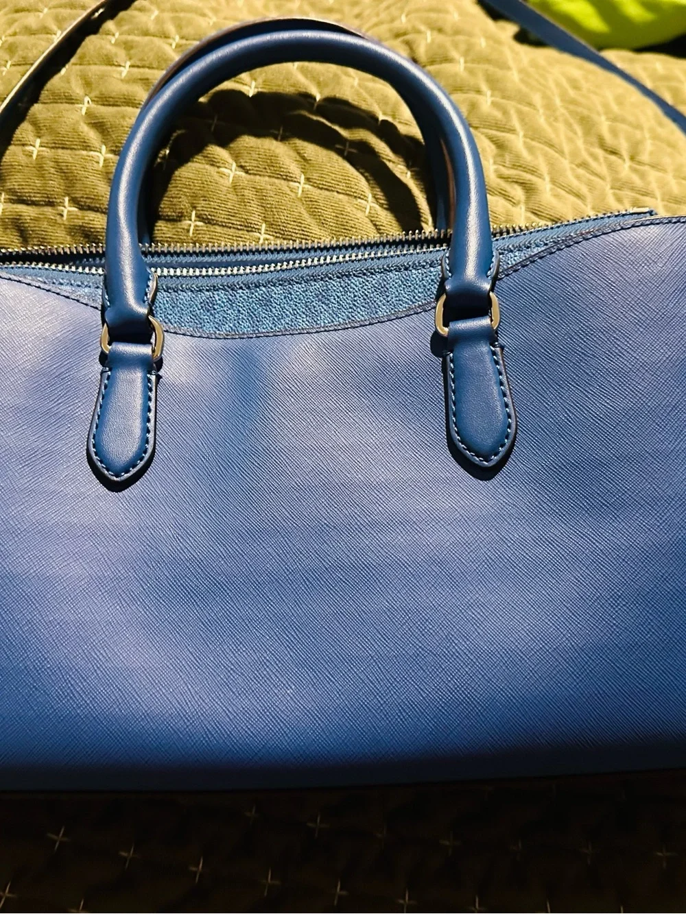 Michael Kors Royal Blue Leather Satchel